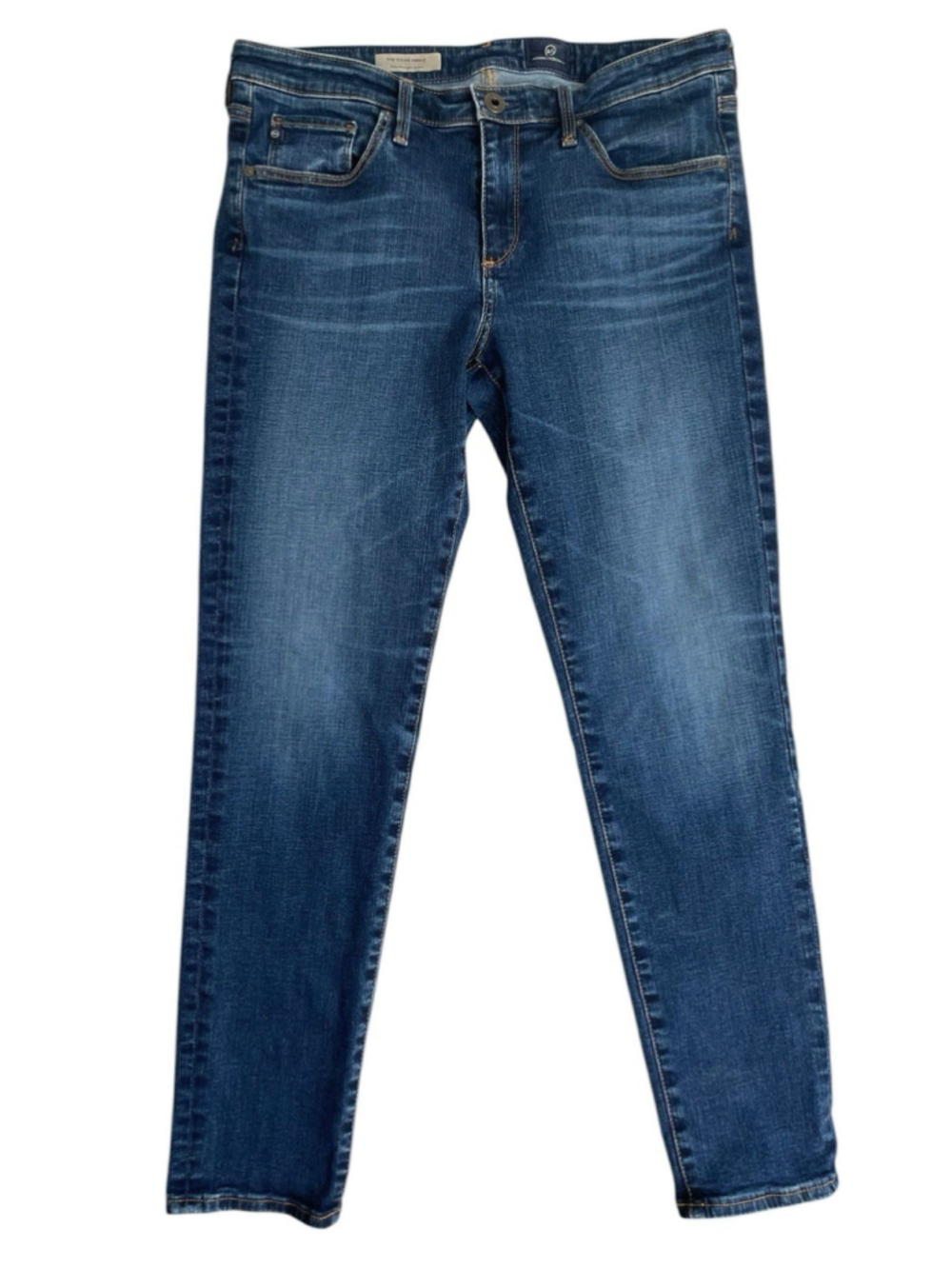 AG Adriano Goldschmied Stevie Ankle Jeans 30 Slim Straight Medium Wash Stretch - Picture 4 of 10